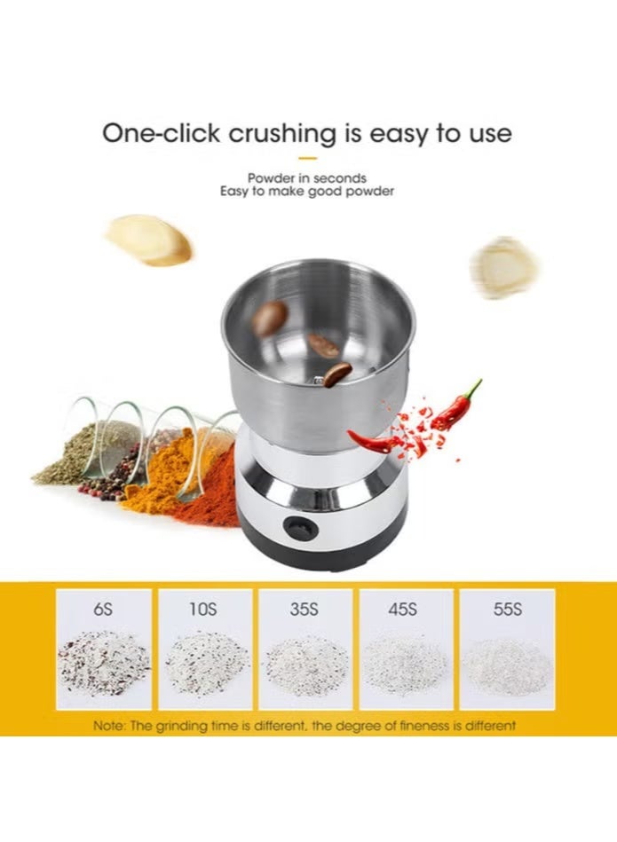 SILVER CREST Stainless Steel Multifunctional Electric Grinder – Coffee Bean Grinder & Smash Machine, Household Mixer Grinder for Spices, Nuts & Dry Ingredients - Image 3